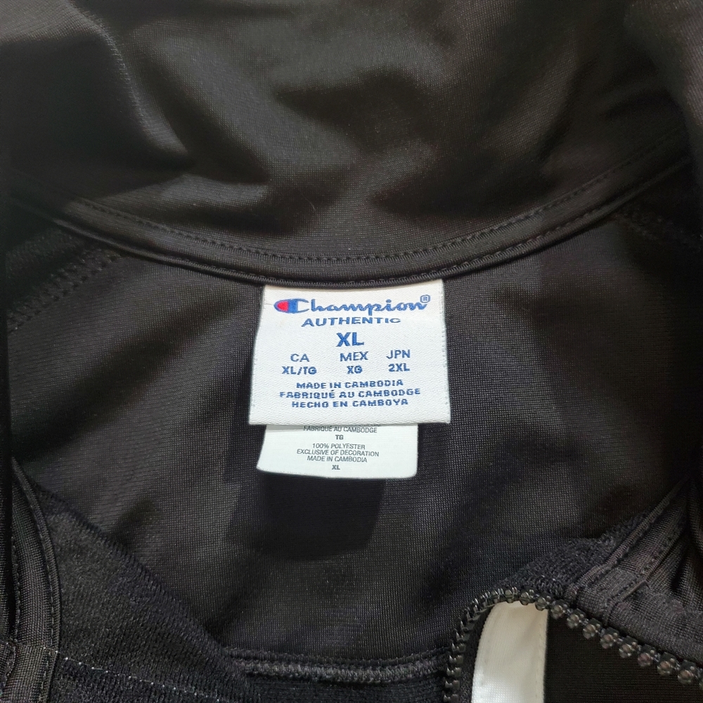 Champion Life Track Jacket Black And White Size Xl Logo Write Out View 5
